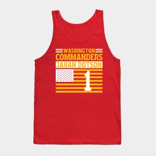 Washington Commanders Dotson 1 American Flag Football Tank Top